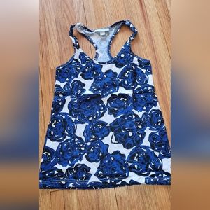 Limited Edition Jonathan Chai For Target Racerback Blue Rose Print Tank XS